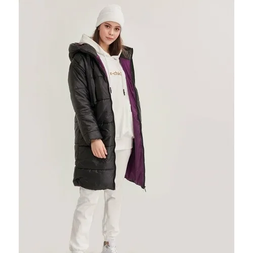 Candelabro con capucha para mujer, abrigo negro