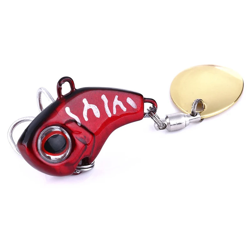 1Pcs Metal Vibration VIB With Spinner Spoon Fishing Lure 9g 16g 21g Winter Ice Hard Lures Carp Pike Bass Wobblers Crankbaits