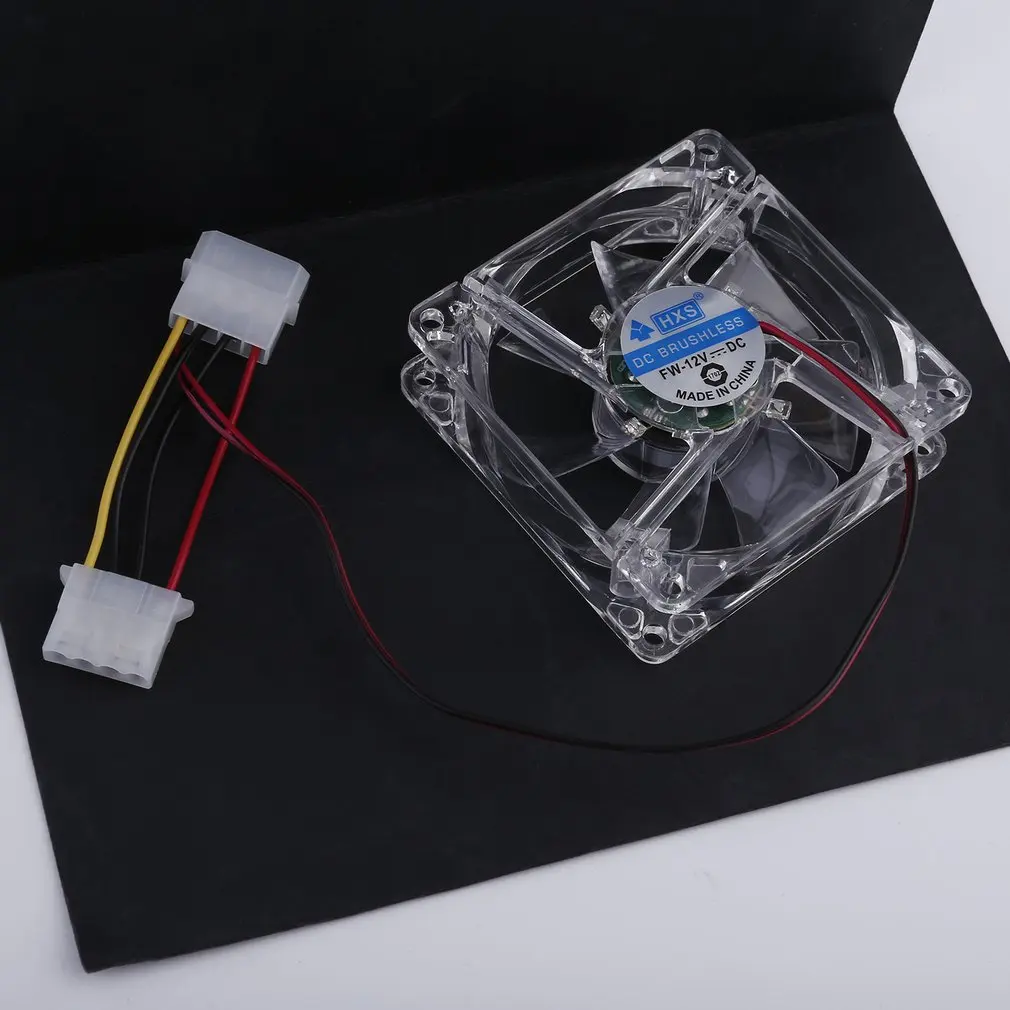 Computer Fan 4 LED 80mm 8025 8cm Silent PC Computer Case Cooler Cooling Fan Mod Blue and Colorful lightBest Selling In