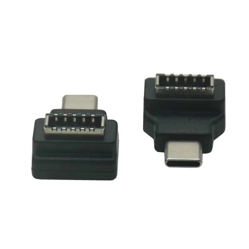 Internal Header to USB-C 3.1/3.2 Type C Male to front Type E Female Adapter converter for pc motherboard Connector Riser