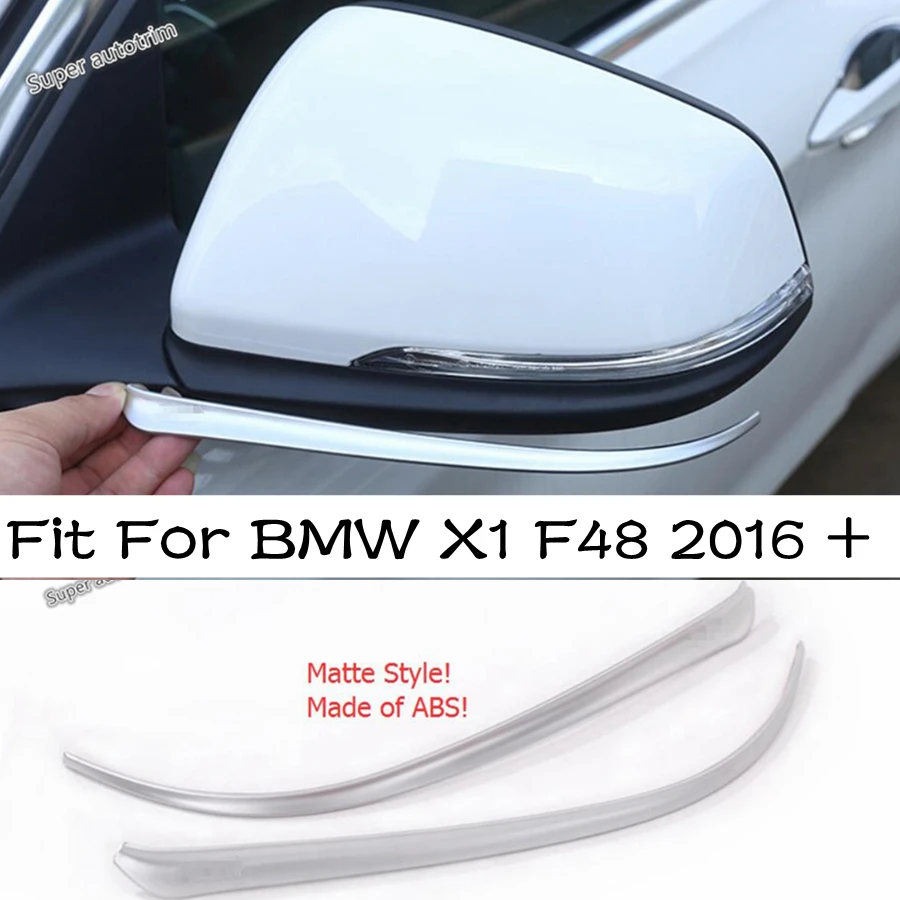 

Lapetus Matte Style Side Rearview Mirror Strip Cover Trim 2 Pcs Fit For BMW X1 F48 2016 - 2021 ABS Accessories Exterior