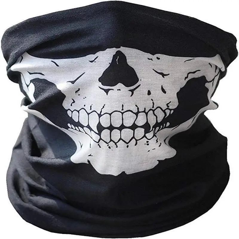 Outdoor Motorcycle Hunting Mask Skull Bike Scarf Mask Bandana Motor Bike Sport Scarf Camping Hiking Cycling Neck Gaiter Warmer