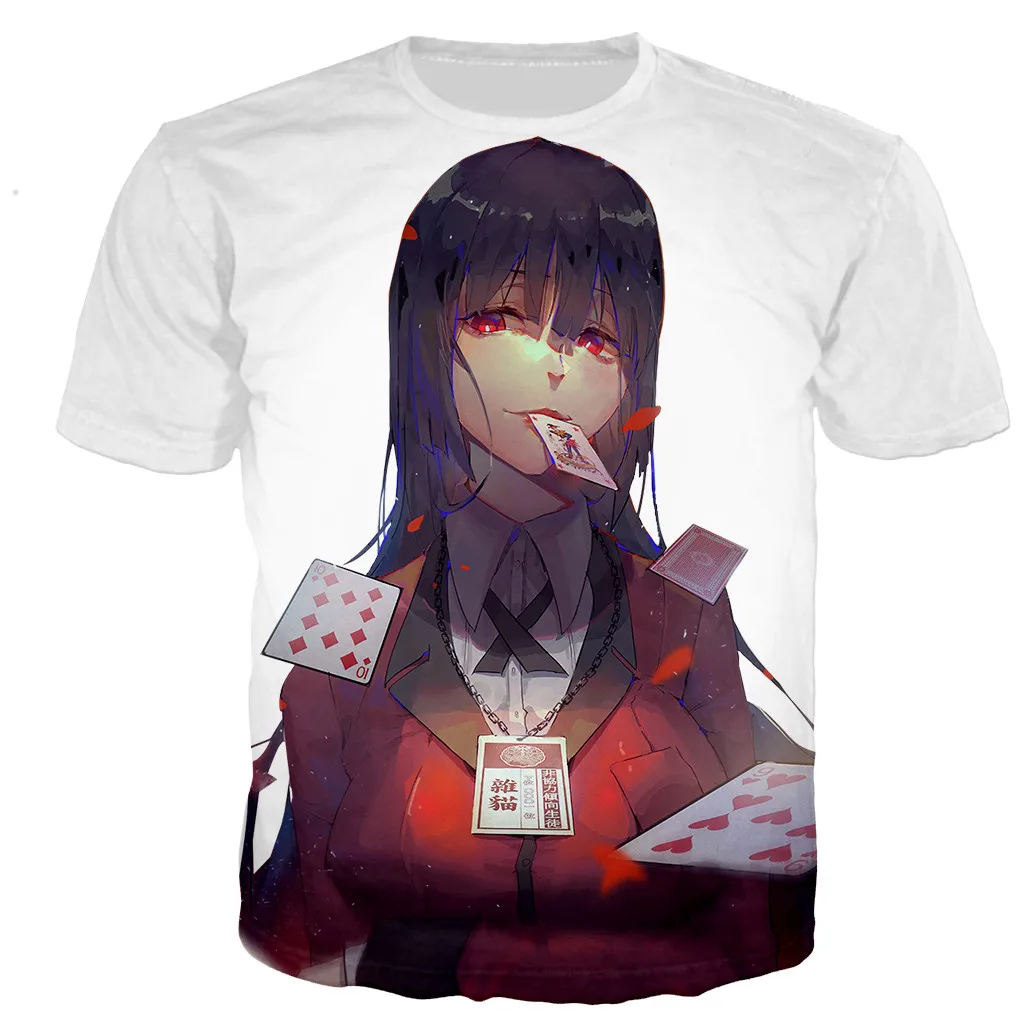 2021 New Kakegurui T Shirt Men/women 3D Printed T-shirts Casual Harajuku Style Tshirt Streetwear Tops Oversized