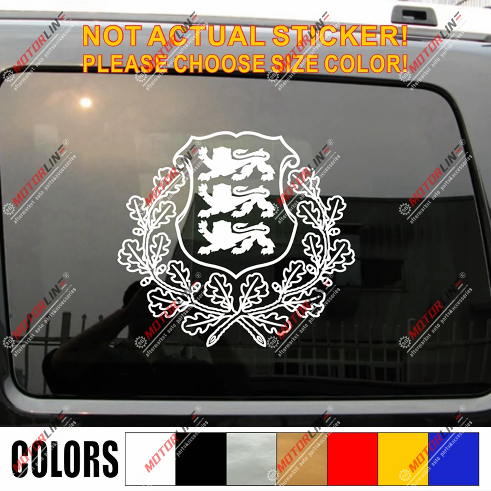 Estonia Coat of arms Estonian Decal Sticker Car Vinyl pick size color no bkgrd