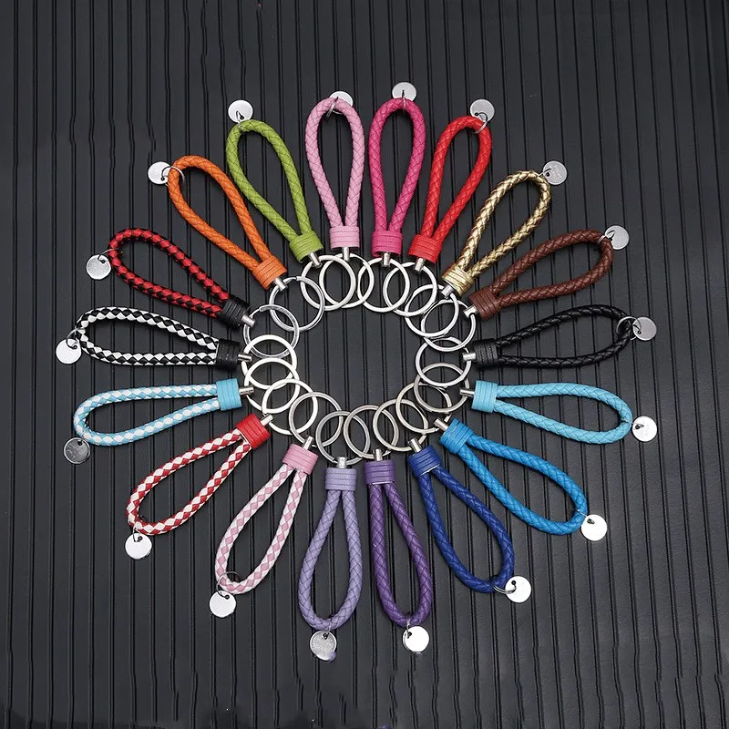 10pcs Car Key Chain For Motorcycles Scooters and Cars Key Fobs Leather Rope Key Ring Leather Key Chain Men and Women Small Gifts