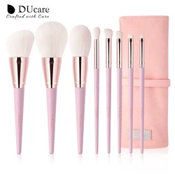 DUcare Pink Makeup Brushes High Quality Nylon Hair Powder Foundation Blush Eyeshadow Cosmetic Makeup Brush brochas maquillaje