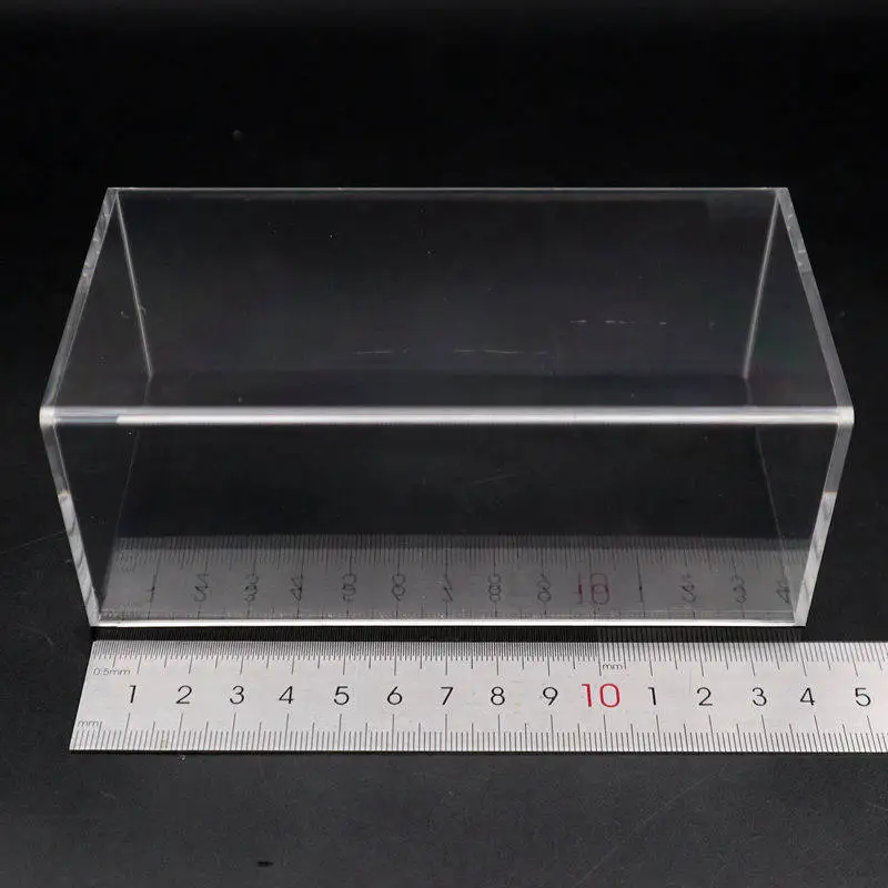 1/43 Scale Display Box Model Car Acrylic Case Transparent Dustproof with Black Base High Quality 14cm