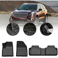 Fully Surrounded Foot Pad For Cadillac XT5 2016 2017 2018 2019 -2024Car Waterproof Non-Slip Rubber Floor Mat TPE Car Accessorie