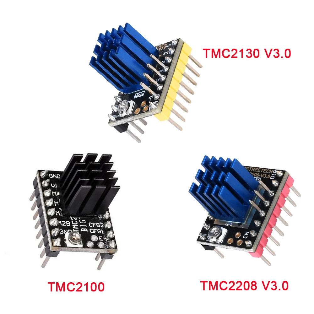 BIGTREETECH TMC2130 V3.0 SPI TMC2208 TMC2100 Stepper Motor Driver Module with Heatsink Mute for Ramps1.6 3D Printer SKR V1.3 MKS