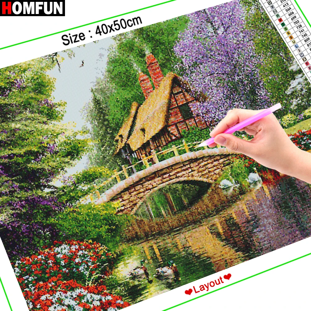 HOMFUN 3D Diamond Painting 