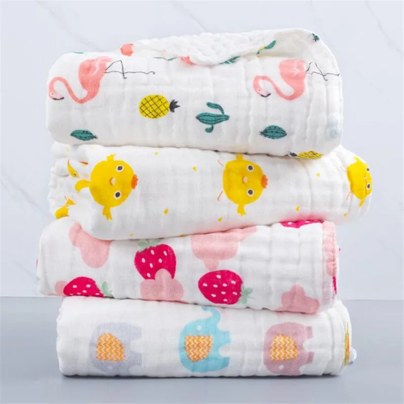 6 Layers Grey Arrow Muslin Cotton Multi-usage Swaddle Baby Receiving Blanket Bath Towel Newborn Swaddle Quilt