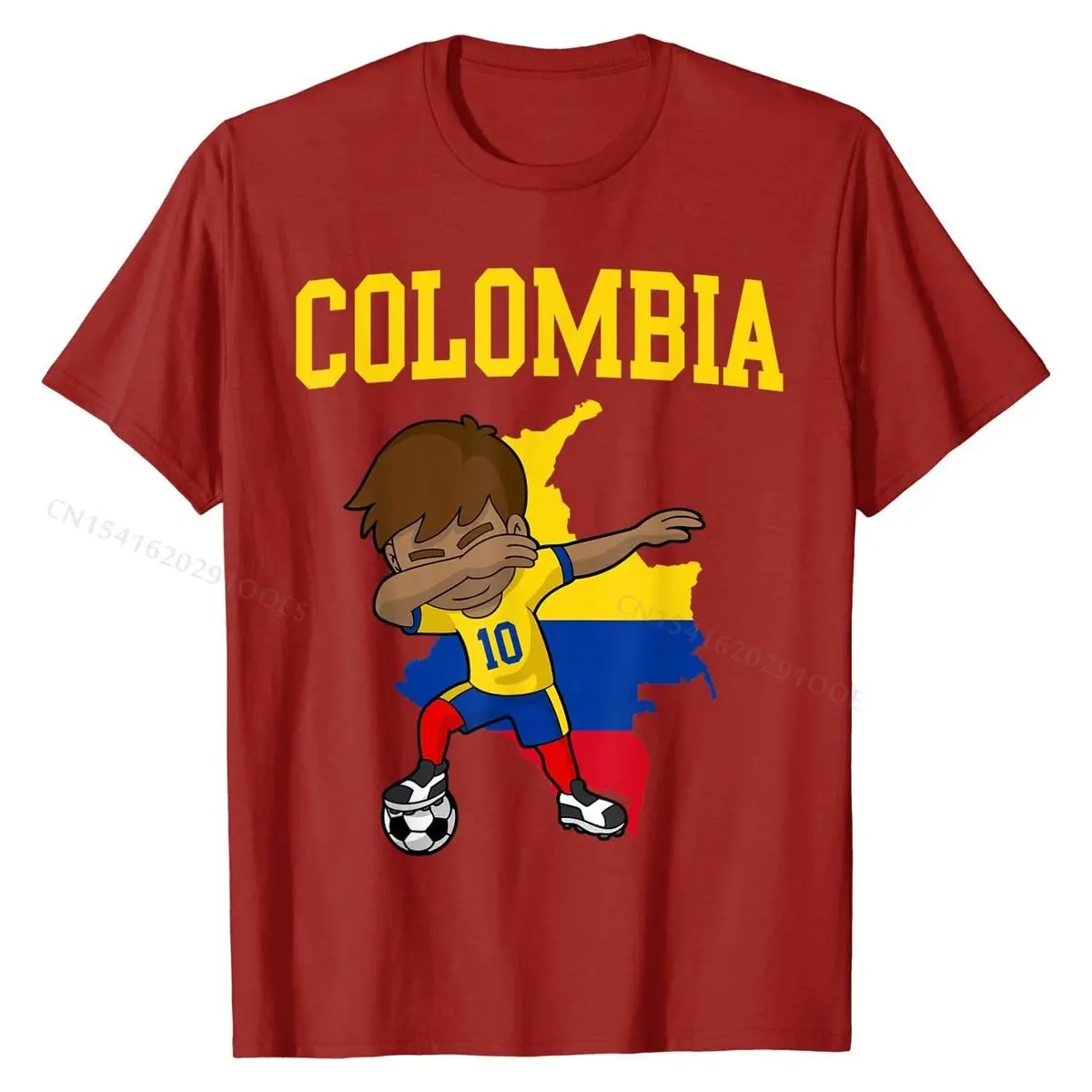 Colombia Soccer Colombian Football Dabbing T-Shirt Prevalent Mens Tshirts Cotton Tops & Tees Print