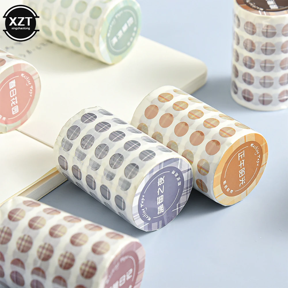 Washi Tape Colorful Dot Stickers Diary Album Scrapbooking Decoration DIY Label Stickers School Office Stationery