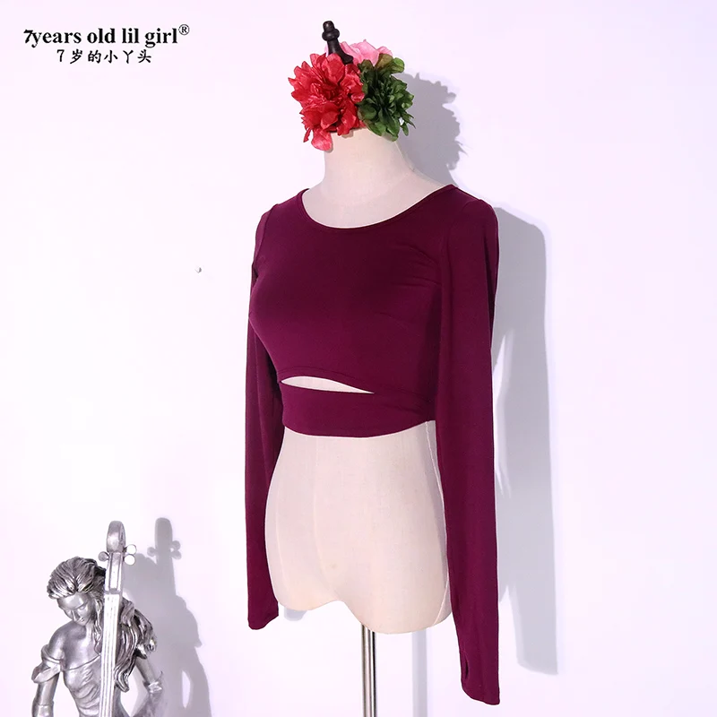 7yesoldlilgirl-Top de danza del vientre para mujer, Top de rayón Modal, nuevo, Otoño/Invierno, GHHH14, 2021