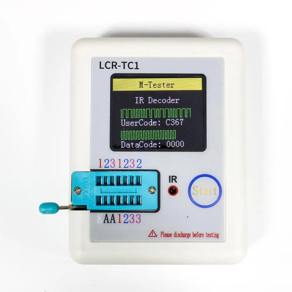 2017 Tester próbnik elektroniczny trioda dioda TFT miernik pojemności LCR ESR NPN PNP MOSFET LCR-TC1 1.77 cal TFT darmowa wysyłka