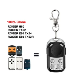 ROGER H80 TX22 ROGER E80 TX54R TX52R Garage Door Remote Control ROGER Remote Garage Key Duplicator For Gate Control 433.92mhz