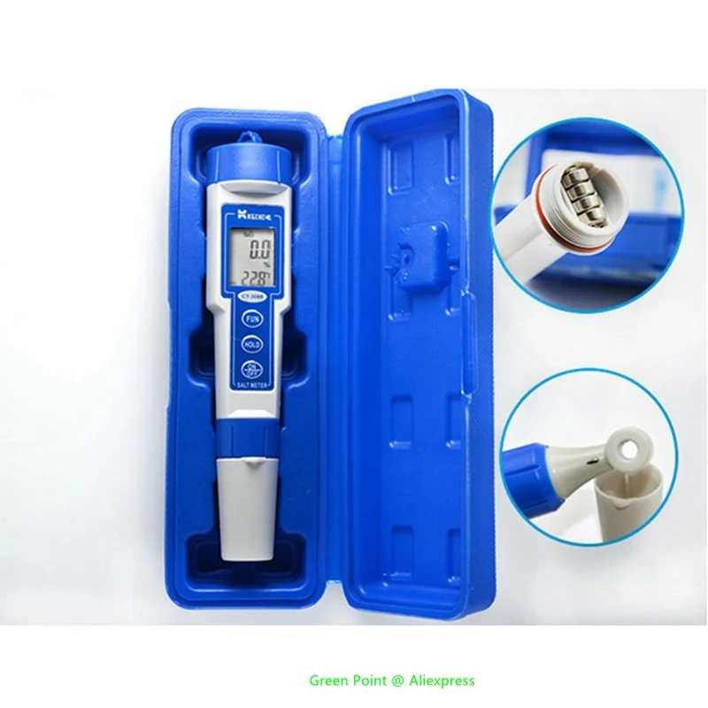 2023 Aquarium Water Tester CT-3088 Salinometer Electronic Salinity Meter Digital Salinity Tester Pen Type Inductive Salt Meter