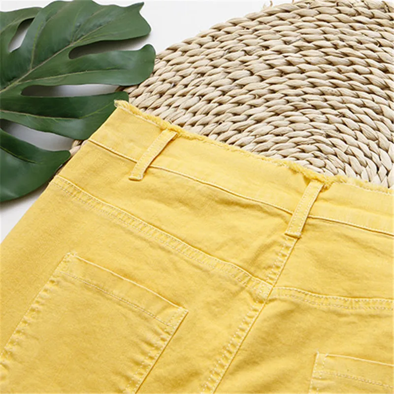 Plus Size Pants High Quality Cotton Stretch Fabric High Waist Candy Color Knee-Length Leggings Large Size Trousers For Fatlady