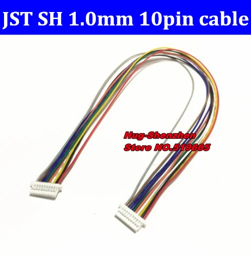 

JST SH 1.0mm 10pin 28AWG 300mm cables. Connectors on both sides, FX-style (pin 1 to pin 1) --100pcs/lot