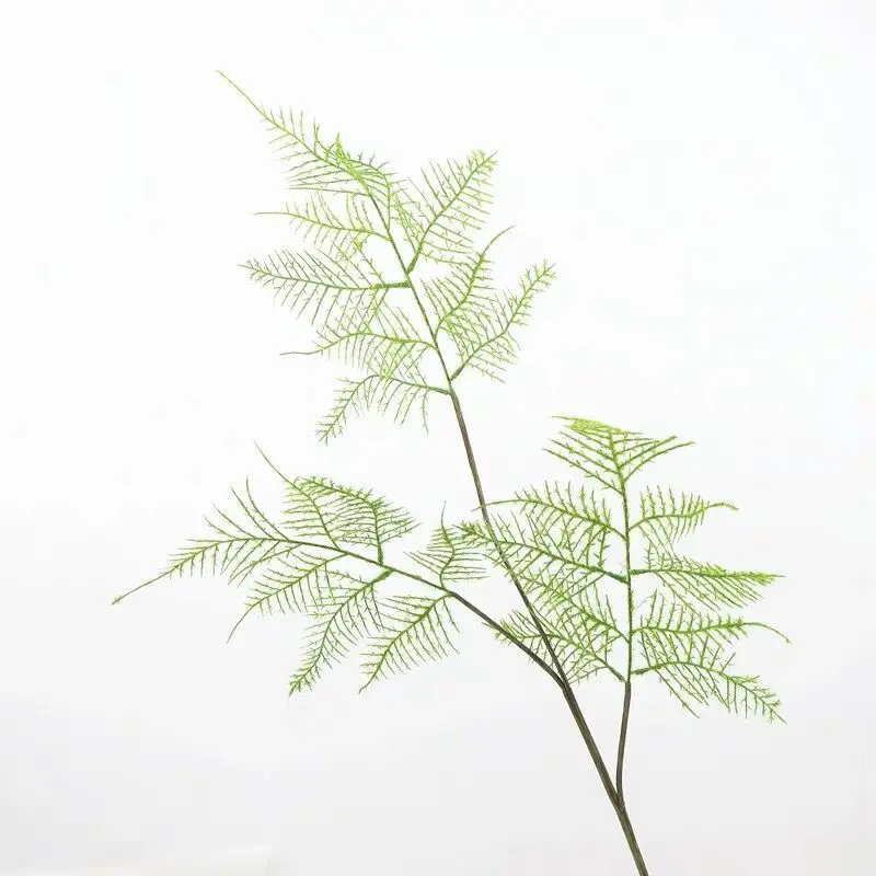 Fake Plastic Green Plants Artificial Asparagus Bamboo Fern Leaves Home Office Deor