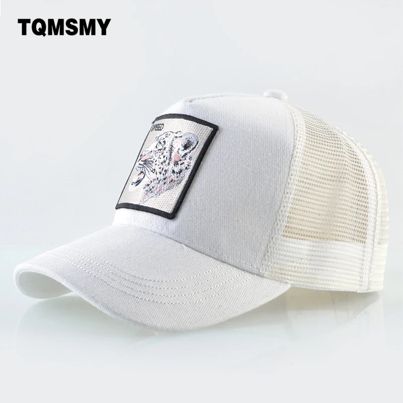 Cotton Snapback caps for men Hip Hop cap Embroidery snow leopard Baseball Cap Breathable Mesh Bone sun hats for man Hip Hop cap