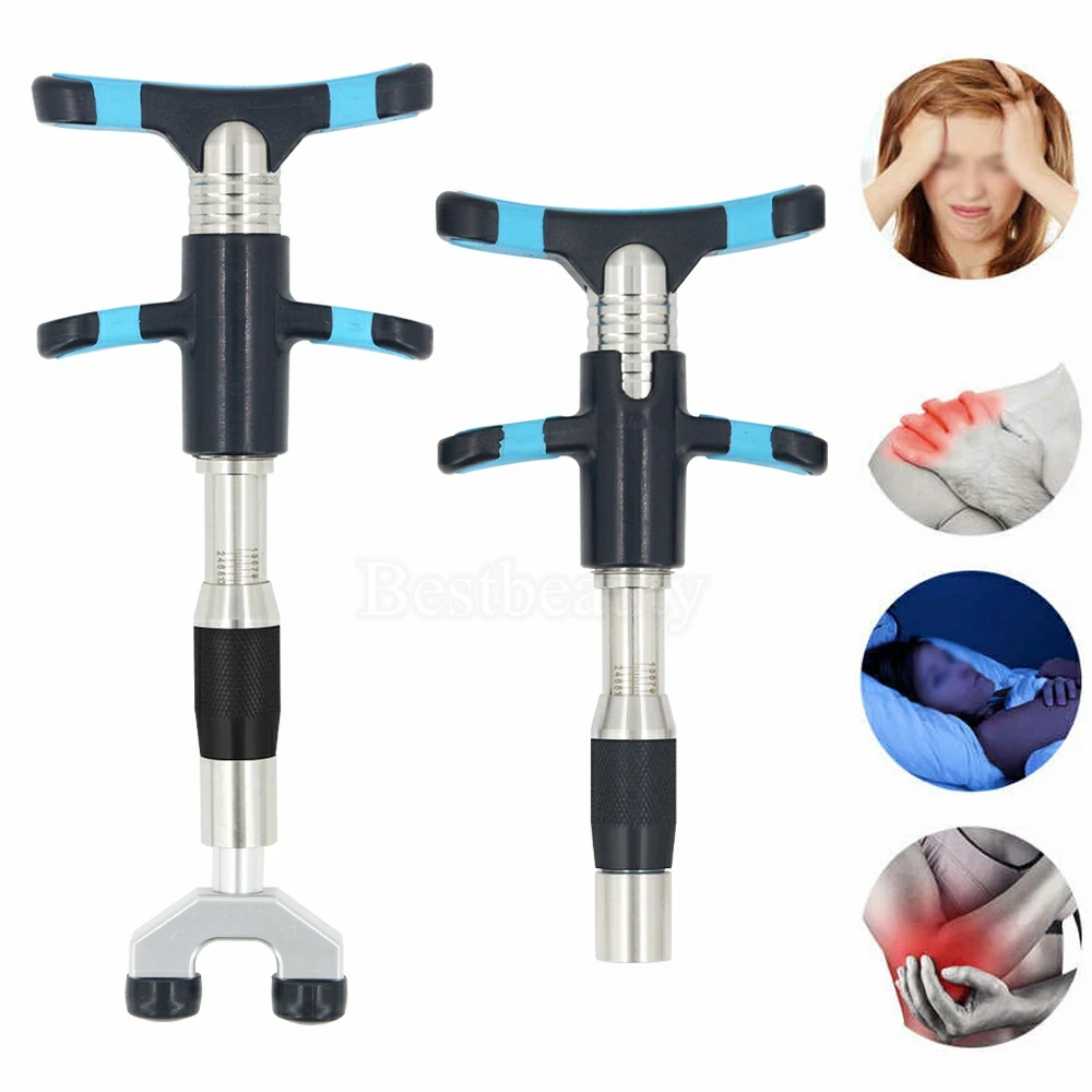 Manual Chiropractic Adjusting Tool Spine Activation Correction Massage Gun 3 Heads Intensity Adjustable Health Care Massager Set