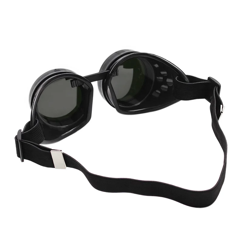 ROAOPP Retro Black Goggles Heavy Metal Steampunk Gothic Style Goggles Welder Glasses Welding Labor Protective Goggles