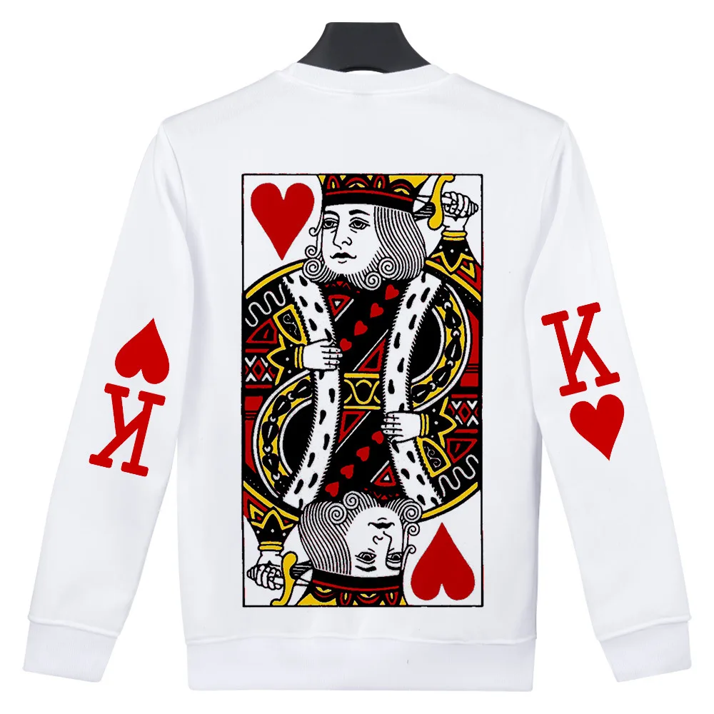 3D Playing Cards Poker Hoodies Men/women Autumn Winter Hoodies Male Clothes Boys/girls Long Sleeve Funny Sweatshirt Jacket