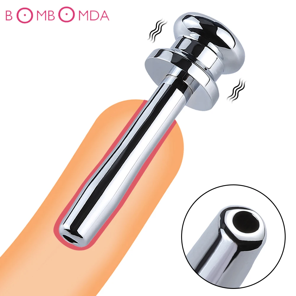 Stainless Steel Penis Plug Tube Hollow Urethral Stretcher Catheter Dilator Urethral Sounds Through Hole Sex Toys For Men