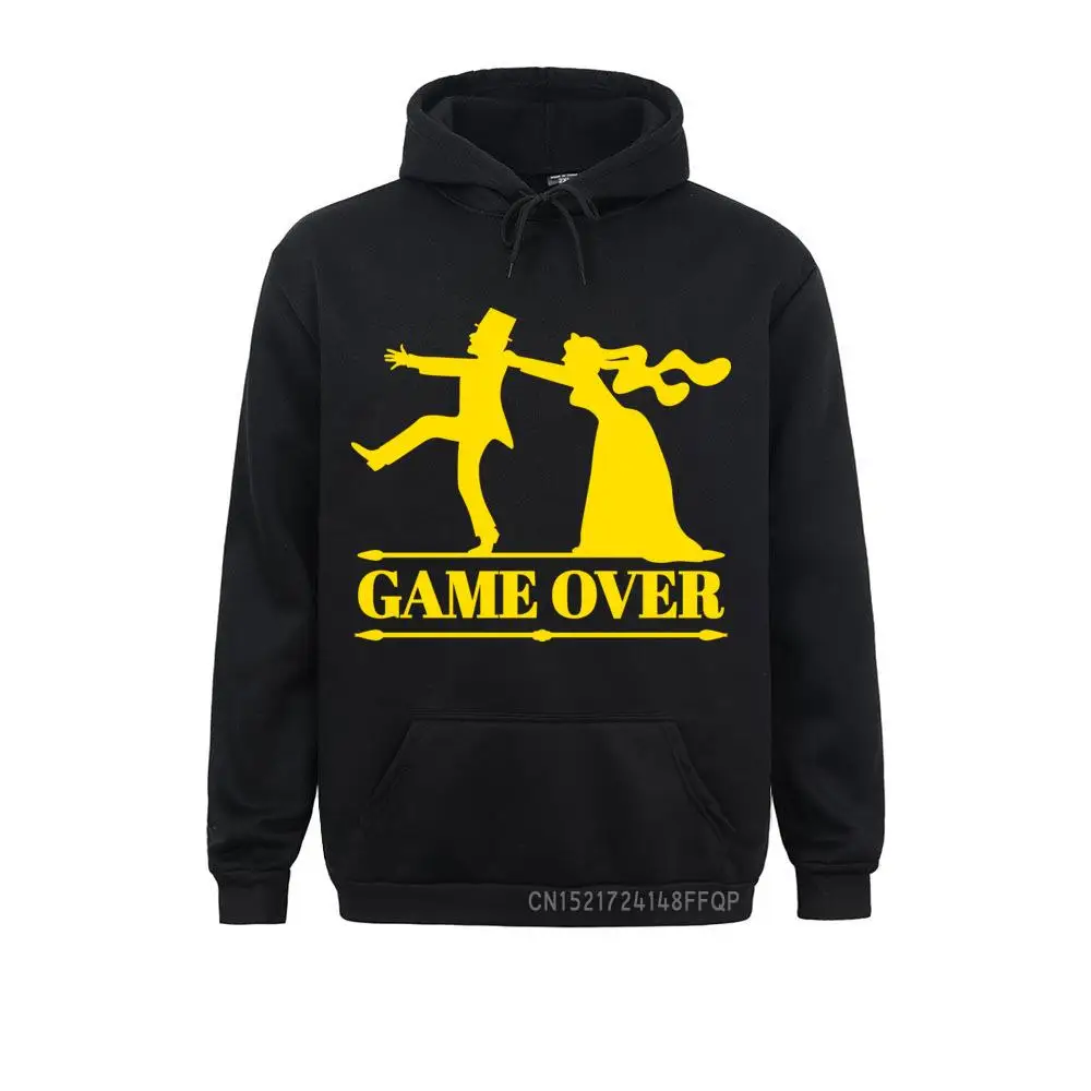 Winter Game Over Bride Groom Bachelor Bachelorette Party Funny Hoodie Men Clothing Harajuku Sweatshirt Oversized