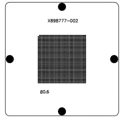 Direct Heating 80*80 90*90MM Stencil For X898777 X898777-002 0.6MM Game Console Display Chip CPU BGA Stencil Template Reballing