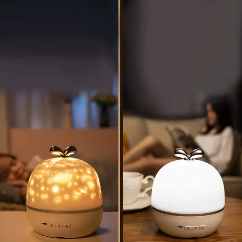 Colorful Projector Lamp and Night Light 2 in 1 Universe Starry Sky Rotate LED Lamp Flashing Star Kids Baby Gift USB Power