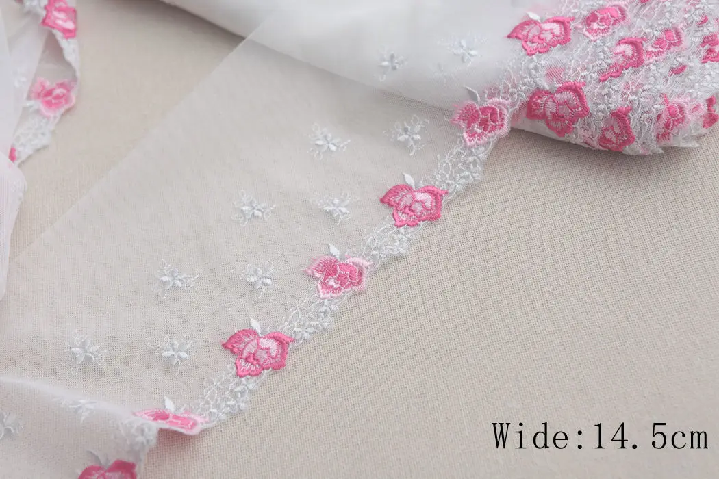 2Yards/Lot  High 2021 quality  Lace Embroidery Lace Fabric Net Lace Ribbon Tulle Lace Handmade Sewing