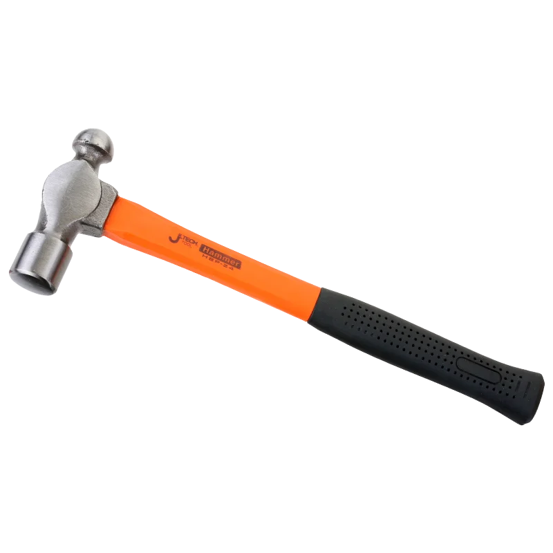 

Round Head Hammer with Fiber Glass Handle Carton Steel Head Forged Woodworking Shockproof Mallet DIY Hand Tools