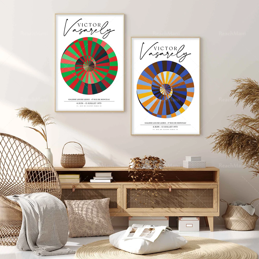 Victor Vasarely prints, Op Art exhibition prints, Victor Vasarely abstract geometric optical art posters