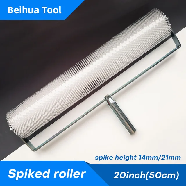 20 cal samopoziomujący jastrychu wzbogaconej walcowe igiełkowe szczotka do 50cm rama ocynkowana z tworzywa sztucznego Spike wysokość 14mm/21mm Berry podłogi epoksydowe