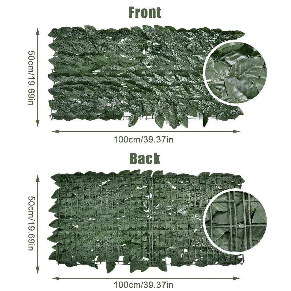 Artificial Balcony Green Leaf Fence Roll Up Panel, Ivy Privacy, Garden Fence, Backyard, Home Decor, Rattan Plants Wall