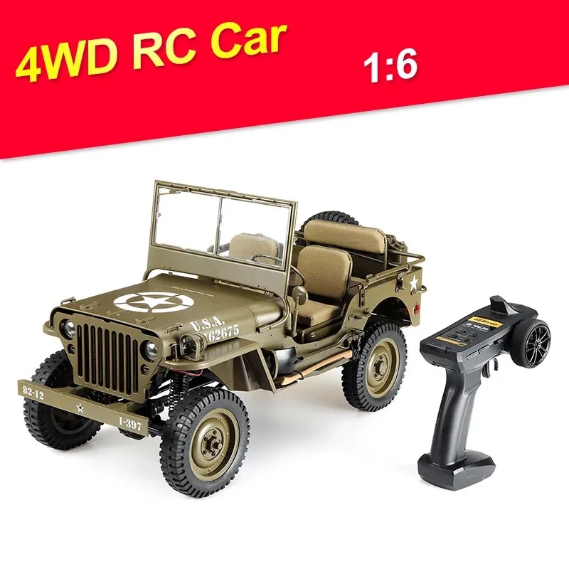 

High Quality Large Size RC Car 1:6 2.4Ghz 2CH Radio Control Car Ipx4 Waterproof Fully Proportional Toys Cars Without Battery