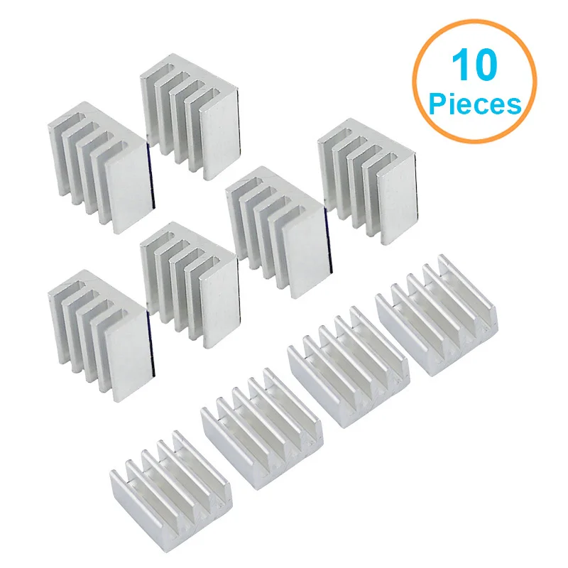 PC Radiator Aluminum Heatsink,Radiators Heating Heat Sink Cooling Cooler for Memory RAM DDR GPU VGA Electronic Chips IC-10pcs