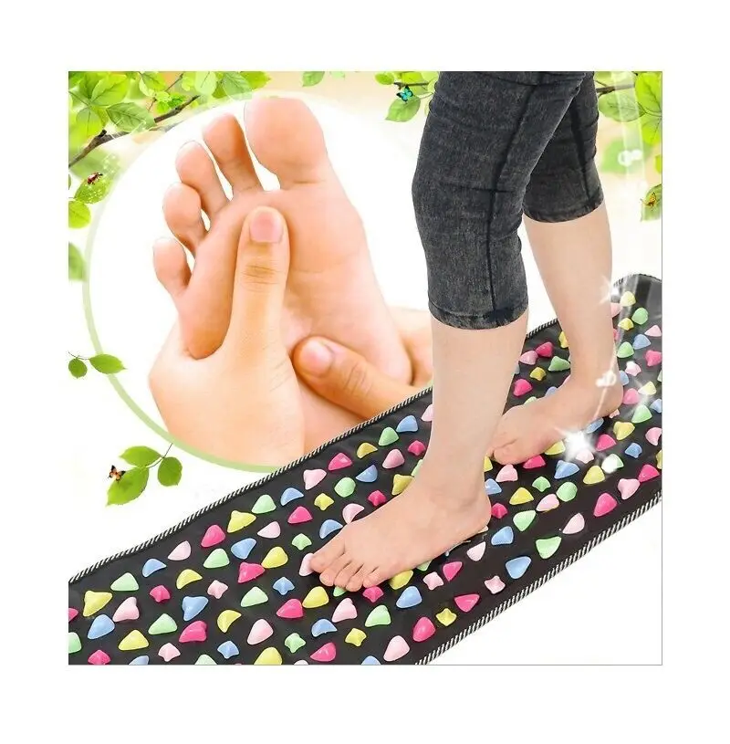 Simulação de paralelepípedos pé massagem esteira casa confortável pé massagem almofada cascalho estrada massagem esteira 35/70/120/140/175cm * 35cm