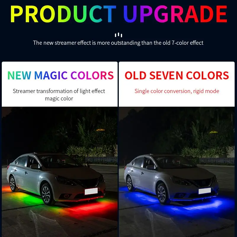 Car Underbody Streamer oświetlenie otoczenia Strip Backlight Flexible Rgb Styling Atmosphere fluorescent 12v New