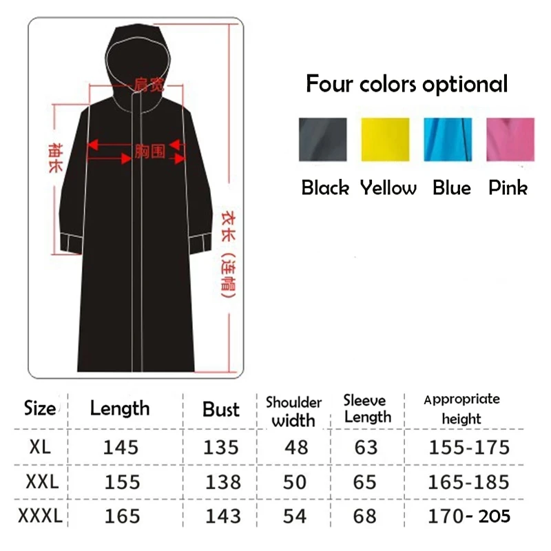 Long Raincoats Women Men Ladies Rain Coats Clothes Covers Rainwear Capa de chuva chubasquero Poncho Waterproof Hooded Rain Coats