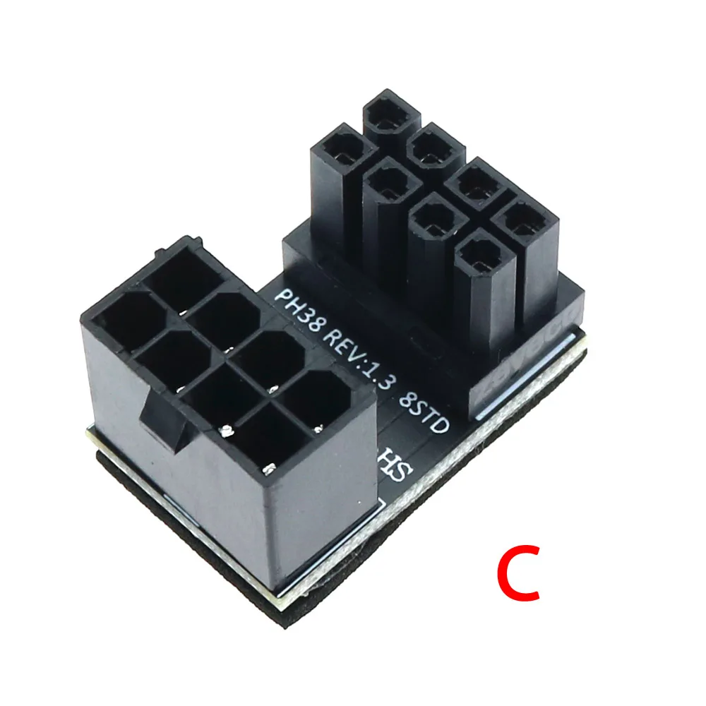 ATX 6pin 8pin maschio 180 gradi angolato a 6pin/8pin adattatore di alimentazione femmina per desktop connettore porta scheda grafica