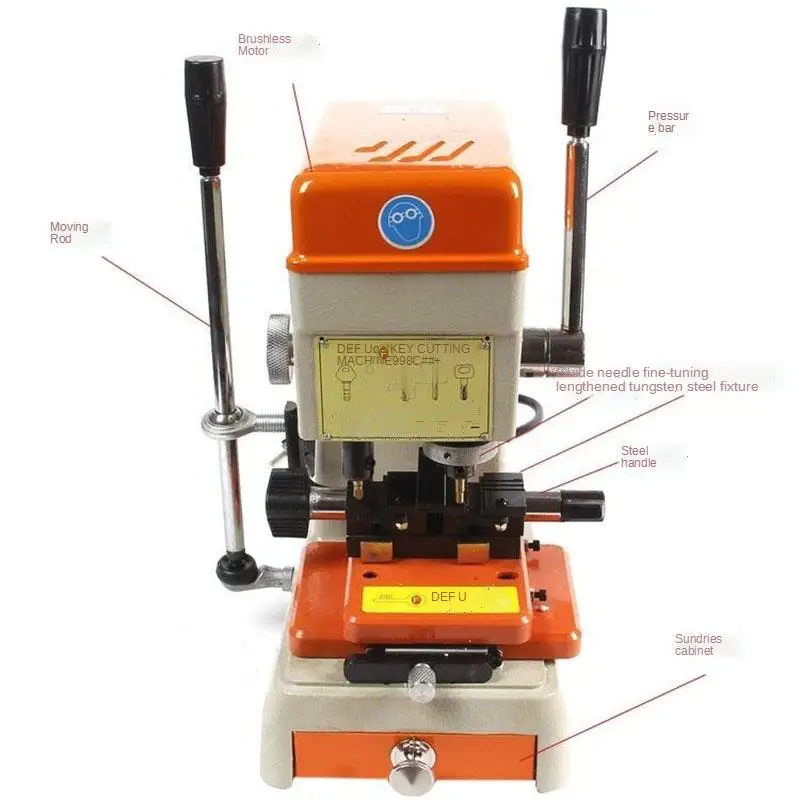 998c Sleutelsnijboor Machine 200W Multifunctionele Sleutel Reproduceren Machine Slotenmaker Levert Sleutelsnijmachine Sleutelproductie Snijmachine