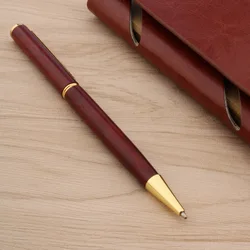 new Wood Ballpoint Pen gift red woodTwist Golden Trim Business Office school supplies Writing