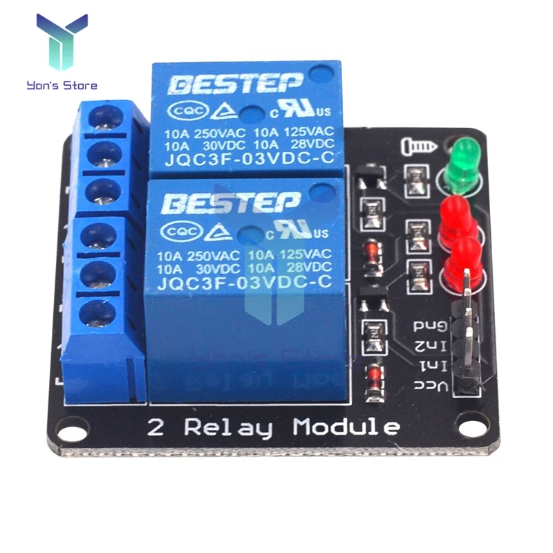 IS Icstation 3V 1 Channel Relay Power Switch Module with Optocoupler High Level Trigger for ESP8266 Development Board (Pack of 5