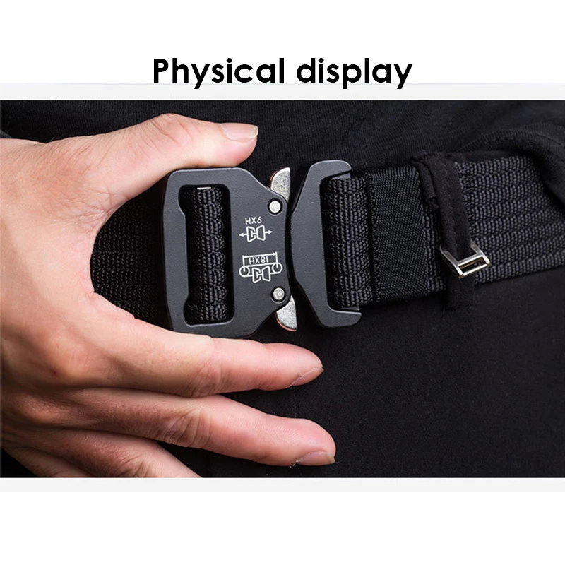 Retro Police Tactical Belt Strong 1200D Real Nylon Military Army Belt Rust-Proof Metal Quick Release Buckle Qutdoor Work Belt