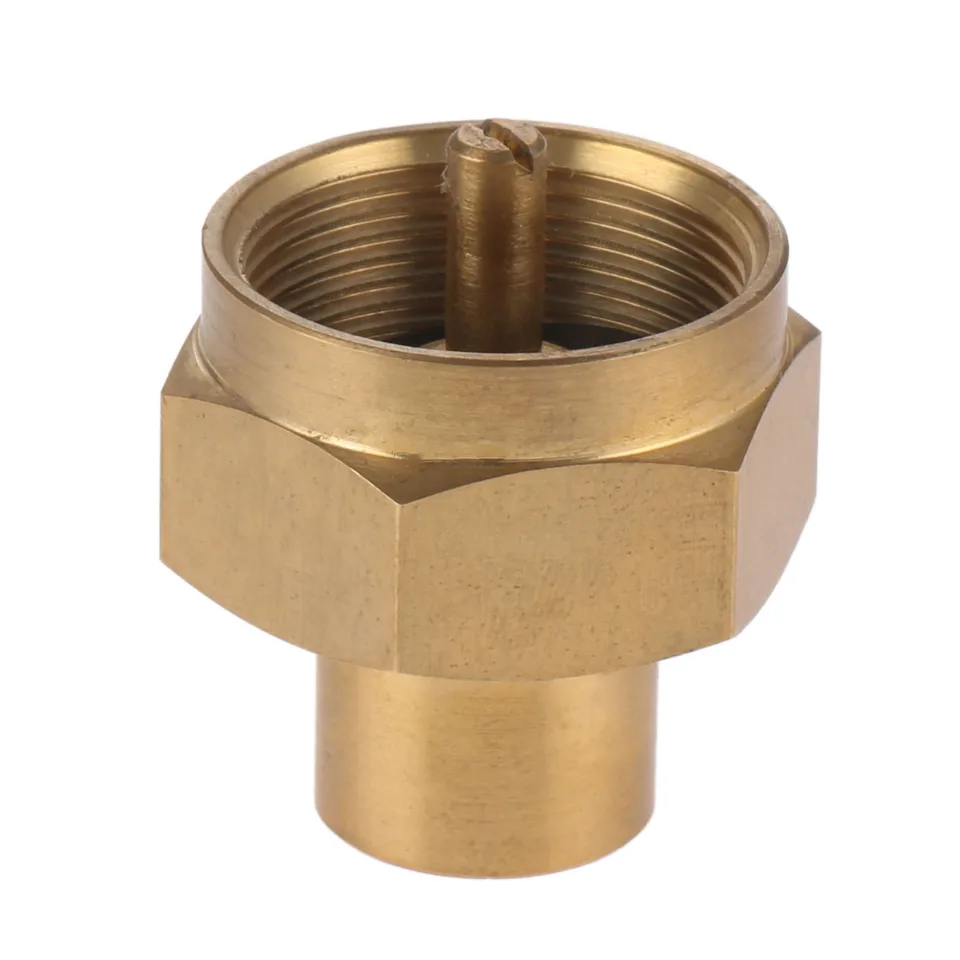 Adaptateur Réservoir Gaz Laiton 7/16 – Valve Plate Vers Bouteille GPL, 35x14 Mm Camping