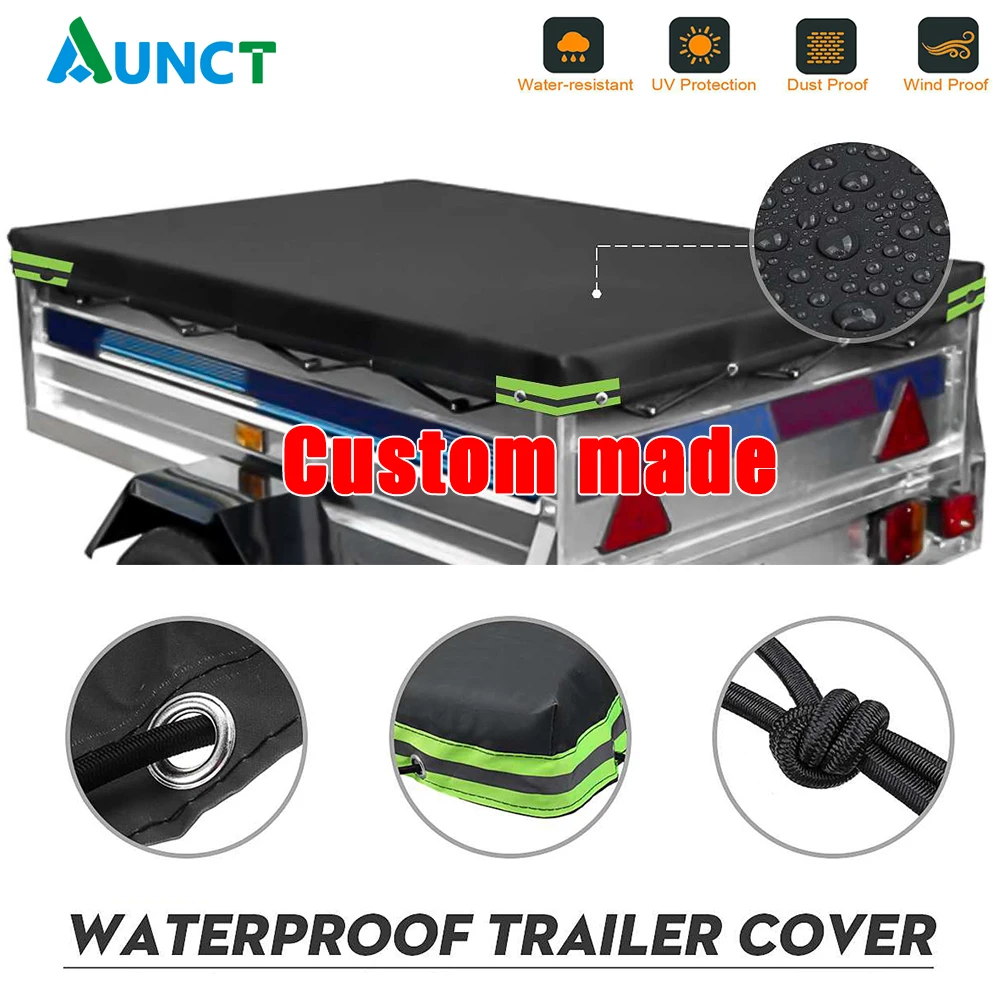 Universal Trailer Car Cover Auto Roof Tent Sunshade Waterproof Windproof Dustproof Outdoor Protector Travel Camping Canopy