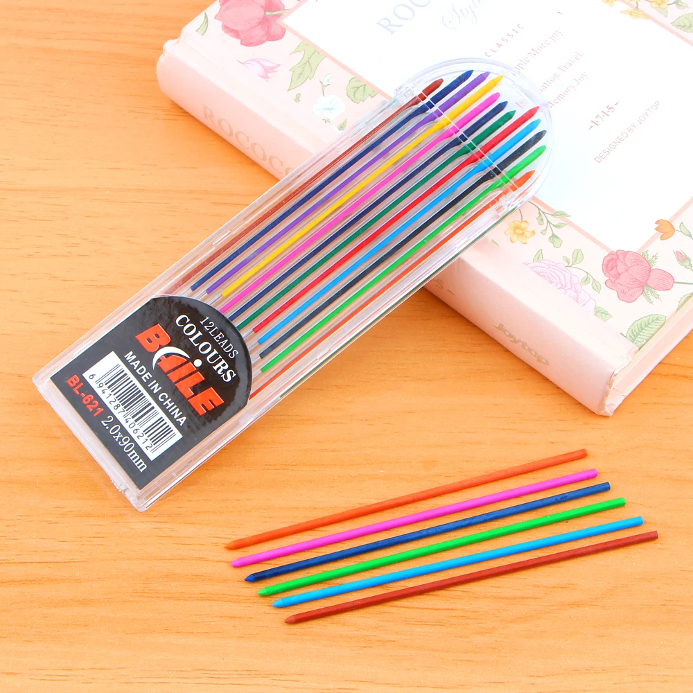 Pastel Lead 2.0mm automatic Pencil lead Automatic pencil refill Draw sketch office School Writing Supplies Stationery